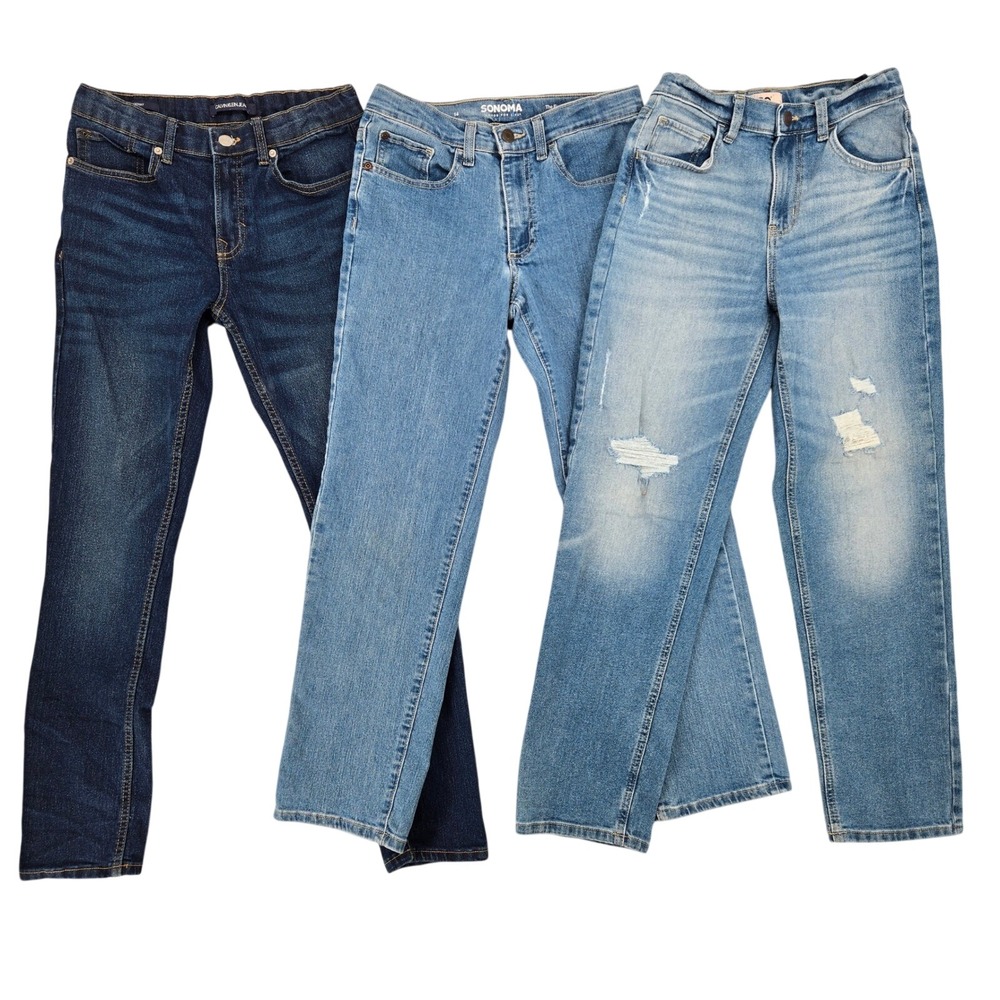 Calvin Klein, Sonoma & SO Size 14 Girls Jean Bundle (Set of 3) Blue Denims